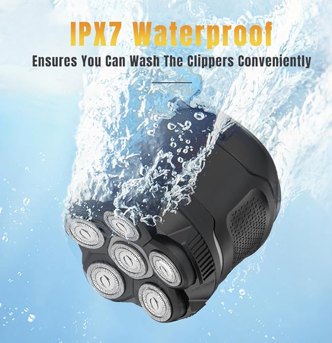 Head Shavers for Bald Men, Body Hair Trimmer for Men Manscape Groin and Ball Trimmer,2 in1 Body and Head Shaver Grooming Kit,IPX7 Waterproof Dry/Wet 6D Electric Razor for Bald with Type-C Charge