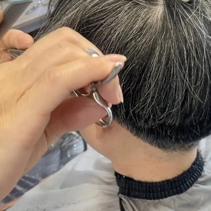 Professional Barber Shears for Hair Cutting with Razor-Sharp Blades & Cobalt Alloy Steel, Salon Hairstylist Hairdresser Precison Haircut Scissors for Women Men Kids, Home Use, 6 Inch