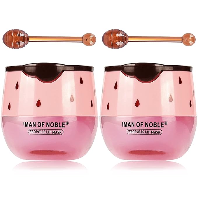 2Pcs Strawberry Vitamin E Lip Masks，Lip