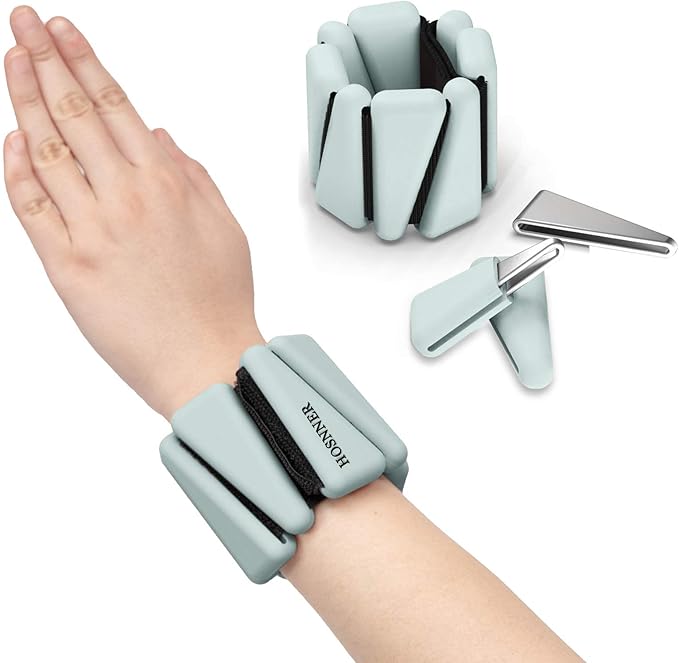 Adjustable Women Wrist Weights - Silicone Bracelet Button 1 LB 2 Per