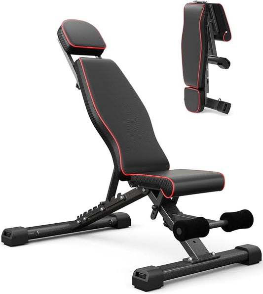 Adjustable Weight Bench for Bench Press 880LBS Stable 90 Degree