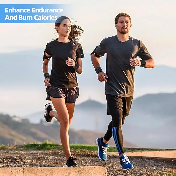 Adjustable Ankle Weights for Women Men 2 lb 2(1Lb Each)