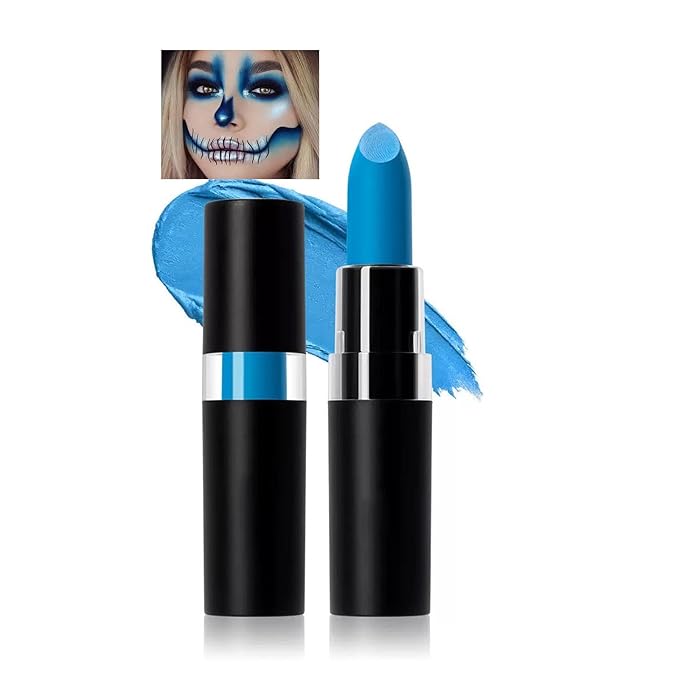 Blue Body Paint Stick, Foundation Cream Makeup, Face and Body Paint for Halloween Joker Zombie Vampire Skeleton Skull Special Effects Mime Makeup (03# Blue)