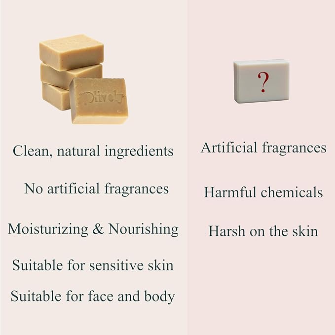 Blushing Blooms - Simple Ingredients - Cold Process - Vegan Soap Bar, Damascus Rose and Olive Oil, Palm Oil-Free, 4 oz