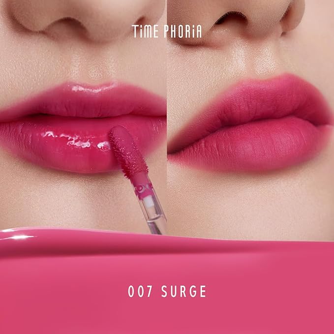 Altera Blurring Lip Tint 007 Surge, Fuschia Pink Glossy to Soft Matte Finish, Blur Lip Lines, Weightless No-Sticky Airy Velvet Texture, Vibrant Hydrating Long-Lasting Lip Makeup