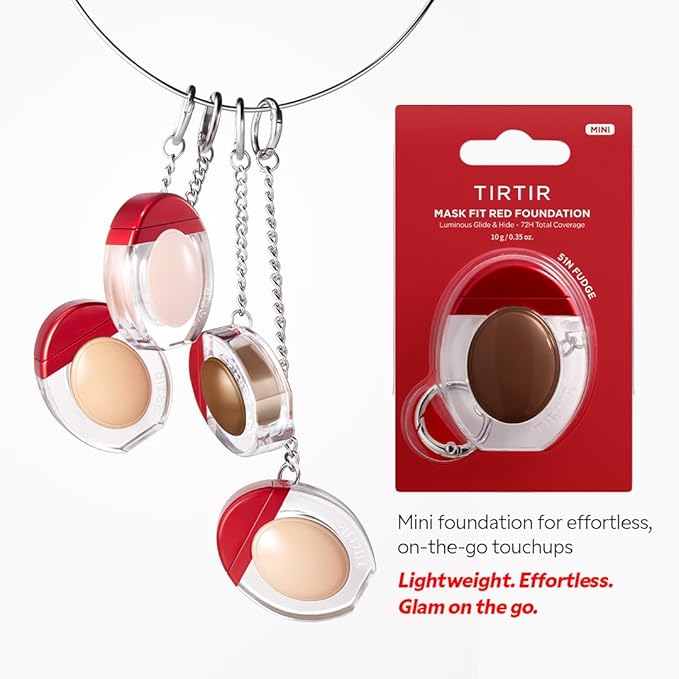 [*Mini Size*] TIRTIR Mask Fit Red Foundation | 72H Lasting Skin-Fit Korean Makeup with Skin-fit Satin Finish & Wide Shade Range, #29N Natural Beige, 0.34oz