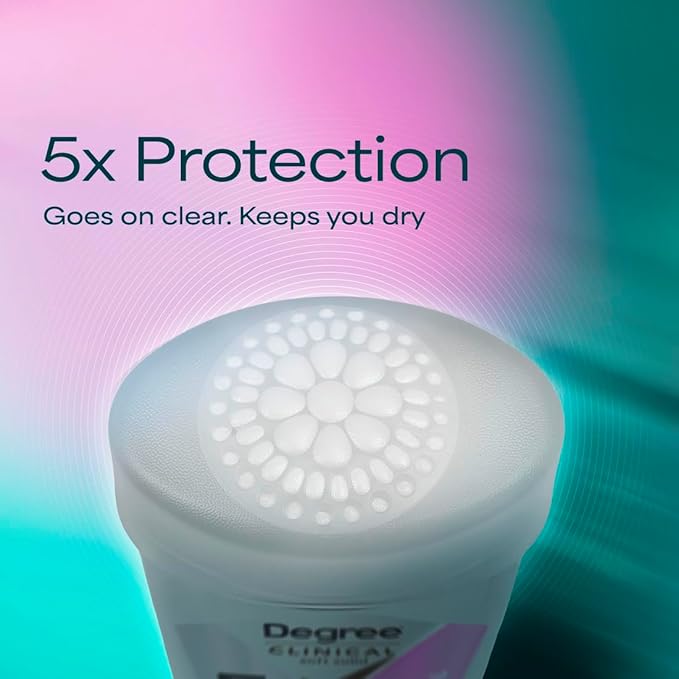Degree Clinical Strength Antiperspirant Deodorant 96-Hour Sweat and Odor Protection Summer Rose Soft Solid 5x Types of Sweat 1.6 oz