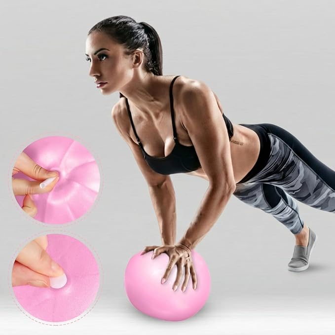 Aoriher 10 Pcs Small Exercise Pilates Ball 9 Inch Mini Yoga Balls Anti Burst and Slip for Stability, Fitness, Physical Therapy, Stretching & Core Strength Workout at Home Gym Office