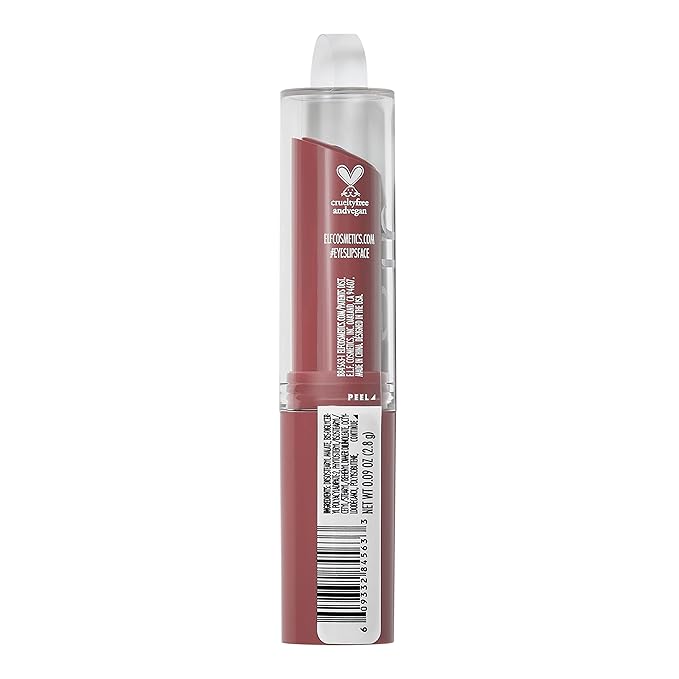 e.l.f. Hydrating Core Lip Shine, Conditioning & Nourishing Lip Balm, Sheer Color Tinted Chapstick, Happy, 0.09 Oz
