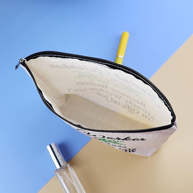 Social Worker Gifts Makeup Bag Appreciation Gift Thank You Gifts for Social Worker Cosmetic Bag for Women Christmas Birthday Gifts for Social Worker Volunteer Coworker Her Cosmetic Pouch Toiletry Bag