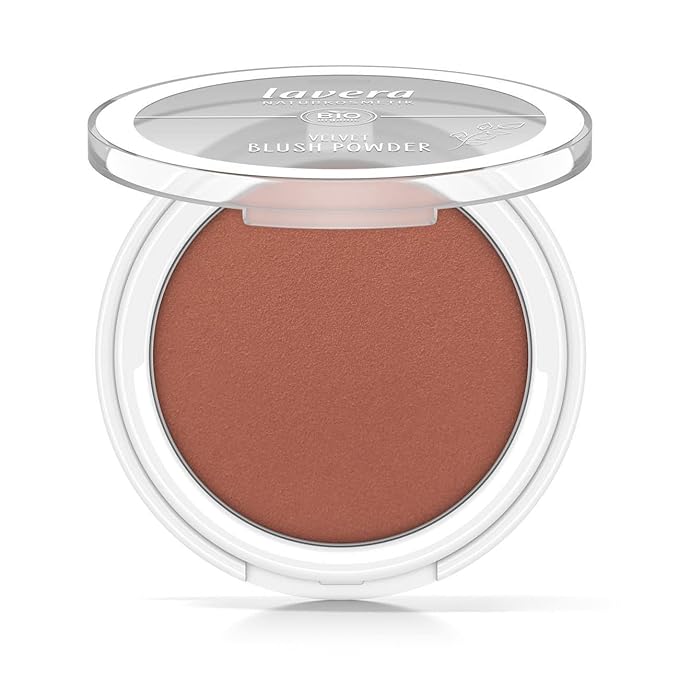 lavera Velvet Blush Powder -Rosy Peach 01- pink - almond oil & vitamin E - shimmering - velvety texture (1 x 5g)