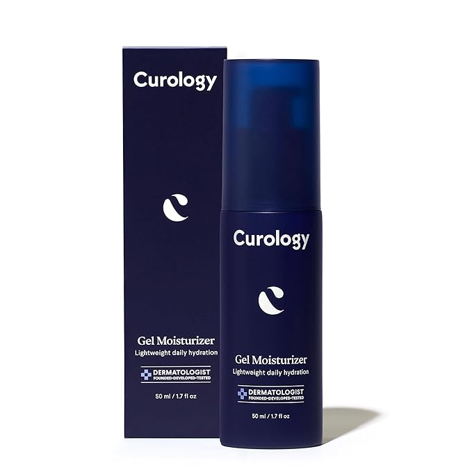 Curology Gel Face Moisturizer, Lightweight Daily Face Lotion for Oily, Dry or Sensitive Skin, with Hyaluronic Acid, Fragrance Free, 1.7 fl oz