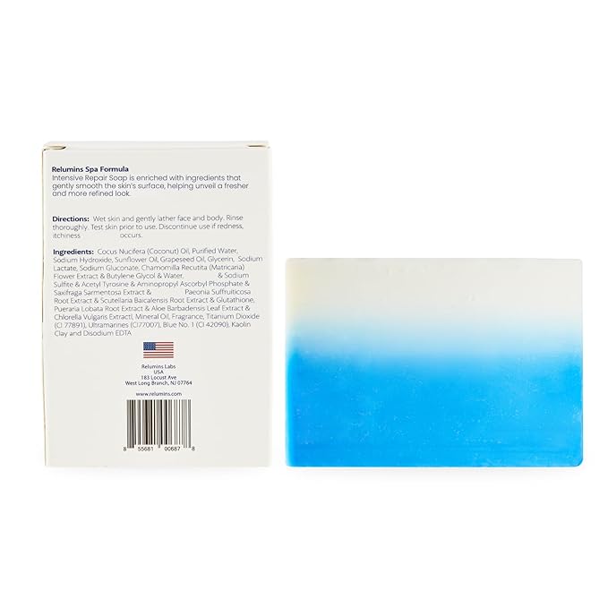 Relumins Advance Intensive Skin Repair Soap with TA Stem Cell, Rejuvenation, Body Soap Bar, and Licorice for Softer, Smooth Skin, 135g x 5 Bars