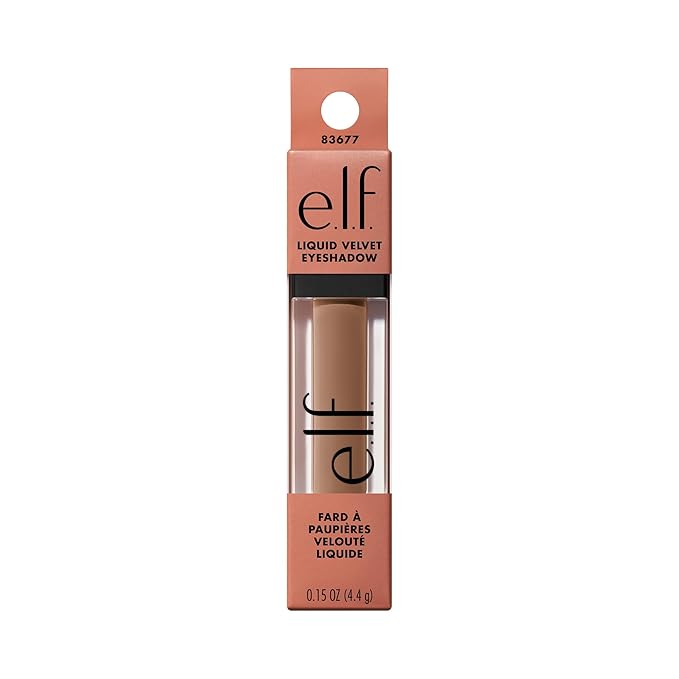 e.l.f. Liquid Velvet Eyeshadow, Crease-Resistant Liquid-to-Powder Eyeshadow For A Rich, Soft-Matte Finish, Vegan & Cruelty-Free, Extra Toasted