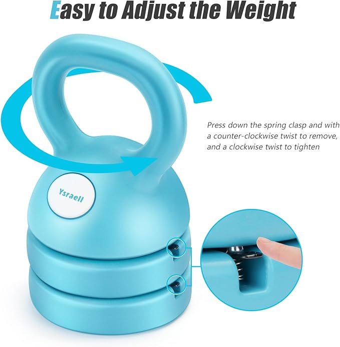 Adjustable Kettlebell Weight Set: 3-in-1 Kettlebells (5lbs 8lbs 12lbs for