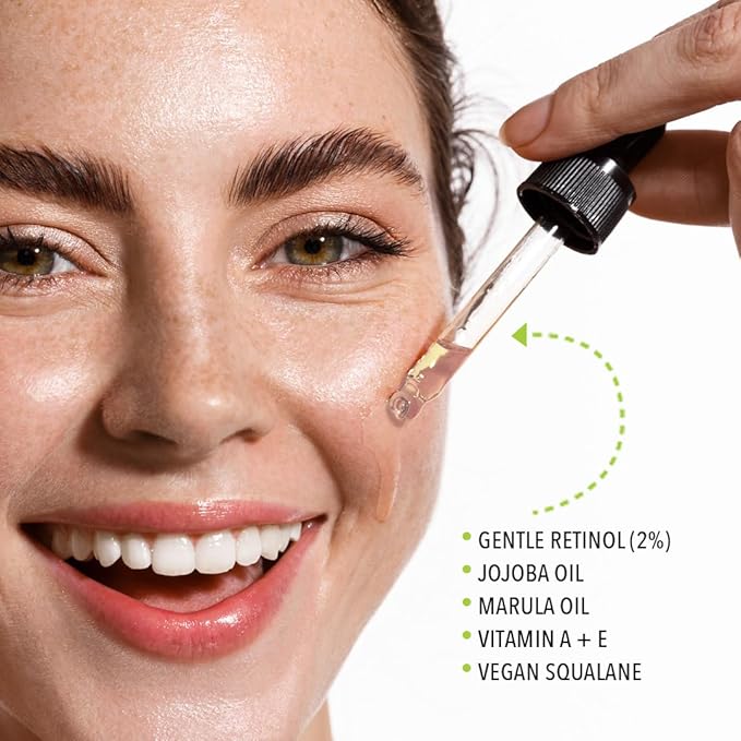 Lemyn Organics Retinol2 Facial Oil Serum with 2% Advanced Gentle Retinol, Vitamin A+E+F – Freshly Made Anti-Aging, Hydrating, and Firming Formula | 15ml