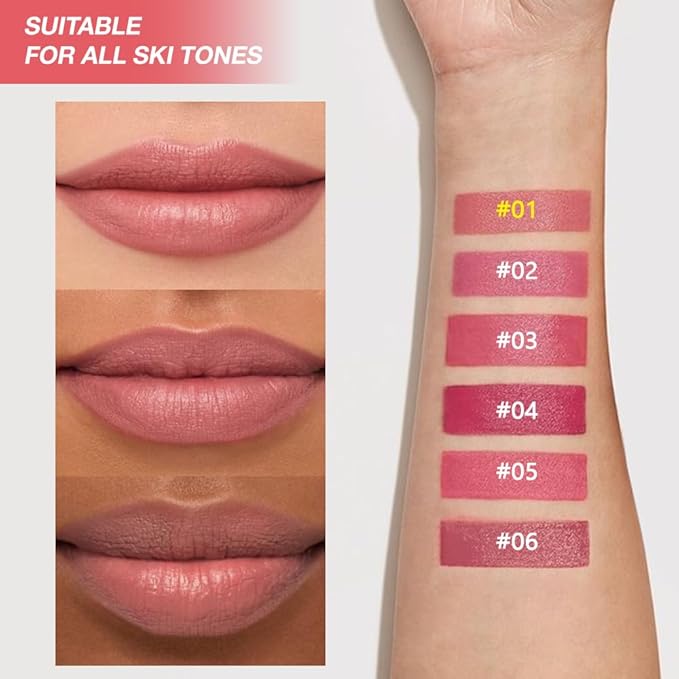 IATMOMOD Nude Brown Matte Lipstick Crayon, Long Lasting Waterproof Velvet Lip Liner Pencil, High Pigment Non-Drying 24H Cruelty-free Lip Makeup
