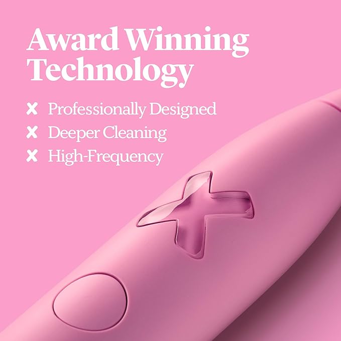 Made by Dentists PRO‑X Sonic Electric Toothbrush for Adults– Dentist‑Designed Rechargeable Toothbrush,Valentines Day Gift for Him & Her, 70 Day Battery Life, Travel Case & Extra Heads