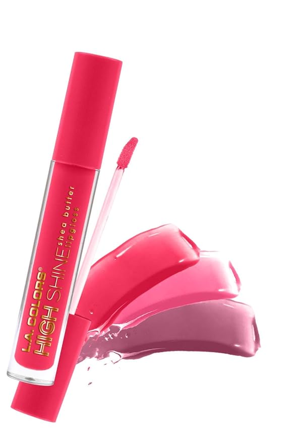 L.A. COLORS High Shine Shea Butter Lip Gloss, Baby Cakes, 0.14 Oz
