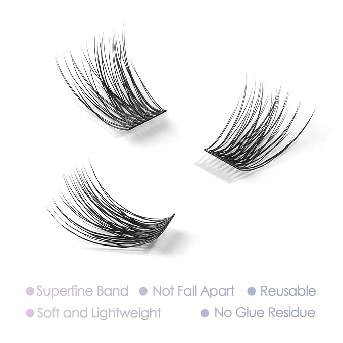 Lash Clusters, DIY Eyelash Extension, Reusable Volume Individual Lashes, Wispy Fluffy Artificial Natural Look for Cluster Lashes, C Curl Lashes Pack (Volume-14mm)