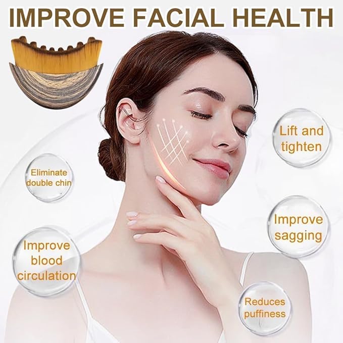 Fvaql New Lymphatic Contour Face Brush，Lymphatic face Brush for Sculpting – Anti-Puffiness Detox & Lift Improves Skin Glow，Ergonomically Designed to Fit The Skin Precisely and Relieve Fatigue
