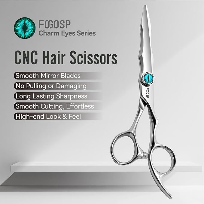 Professional Hair Scissors 6” Barber Shears Japan VG10 Fine Cutting Blades Hair Cutting Scissor Professional Barber Shear for Men and Women Straight Haircut Scissors