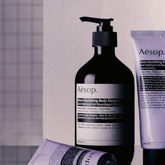 Aesop Eleos Nourishing Body Cleanser Refill | Moisturizing Body Wash for Dry, Dehydrated Skin | Made with Shea Butter & Lavender Oil | 500 mL / 16.9 oz (Pack of 3) Recyclable Bottle