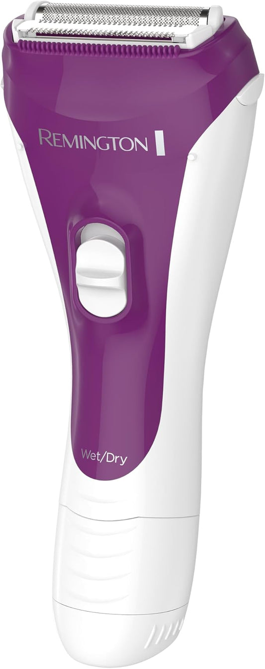 Remington Smooth & Silky Electric Shaver for Women, 3-Blade Battery Operated Foil Shaver and Bikini Trimmer, Shave Wet or Dry