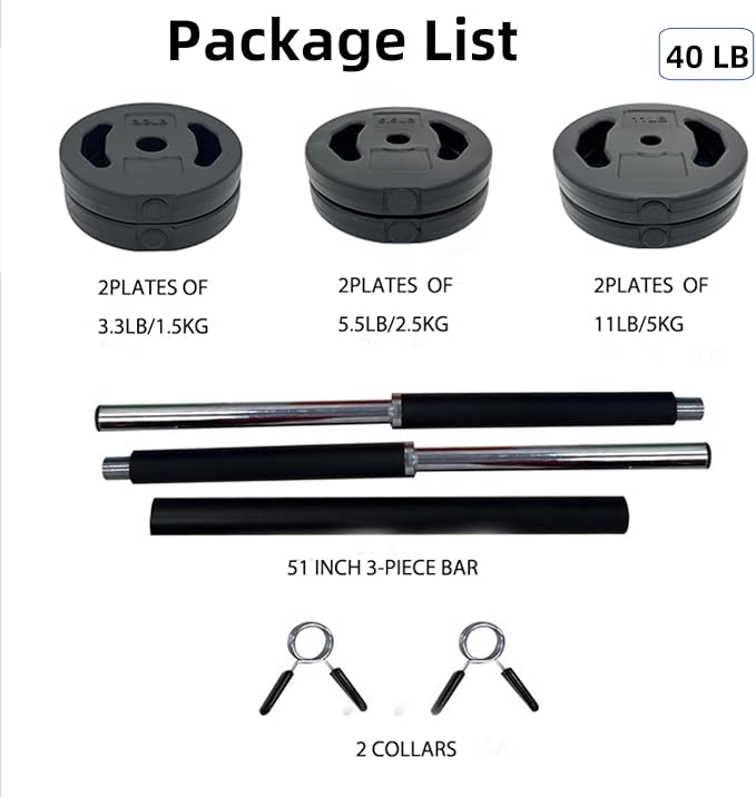 Adjustable Barbell Weight Set