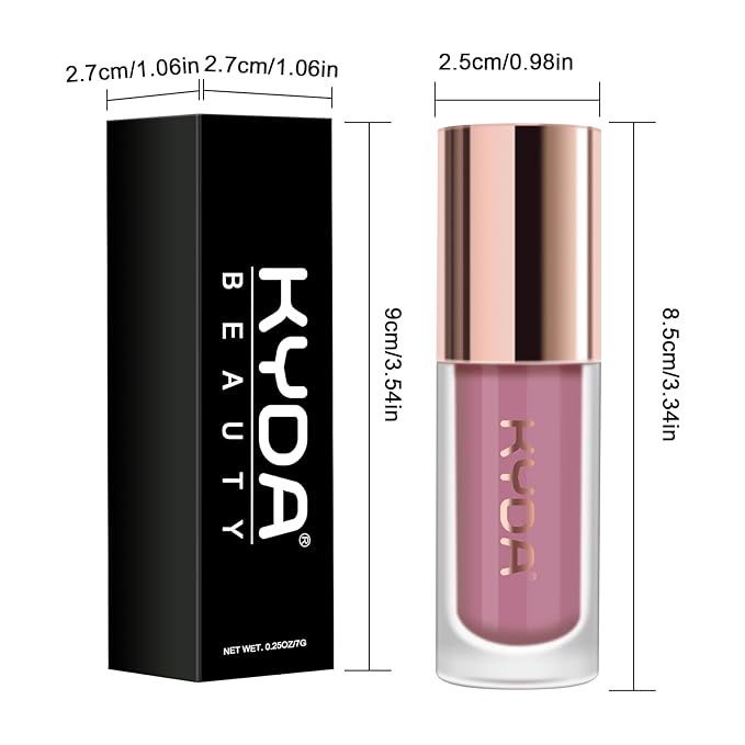 KYDA Liquid Matte Eyeshadow, Soft Matte Purple Eyeshadow, Long-wearing Crease-Resistant Velvet Eyes Tint, Smooth Cream-to-Powder Texture, Multiuse Makeup for Eyes, Cheeks and Lips