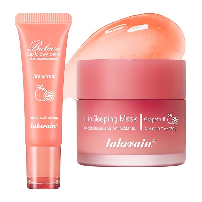 2Pcs Lip Glowy Balm and Lip (Grapefruit)