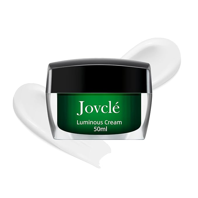 Jovclé Luminous Hydrating Face Cream for Dry & Sensitive Skin, Lightweight Moisturizer with Centella Asiatica, Astragalus, Ginseng & Osmanthus, 1.69 fl. Oz