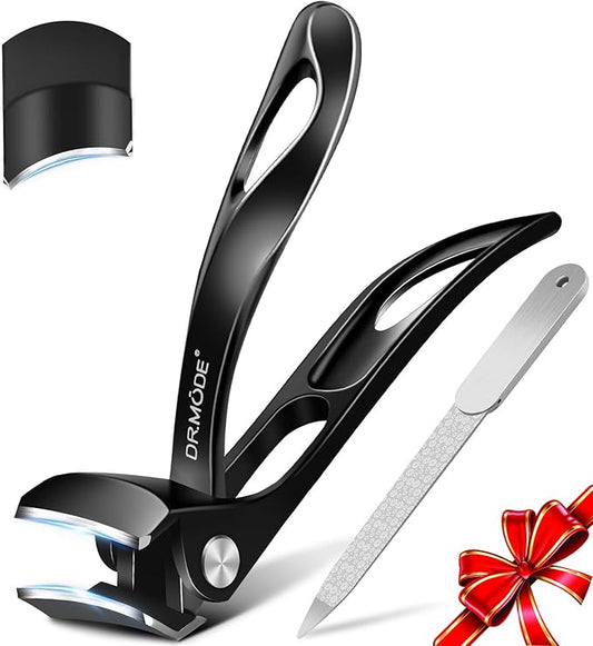 Ingrown Toenail Clippers, Edgy Nail Clipper for Thick Nails for Seniors, Slanted Nail Clippers for Men with Curved Blade, Heavy Duty Large Angled Fingernail Clipper with Wide Jaw