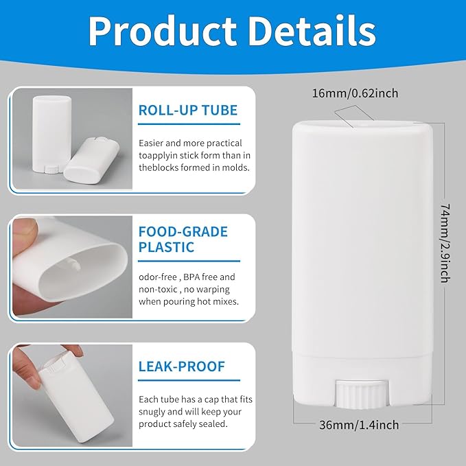 Empty Oval Deodorant Lip Lipstick Balm