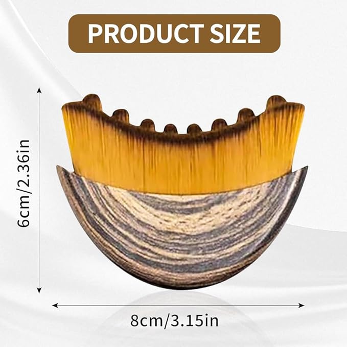 JBSZTH 2-Pack Lymphatic Contour Face Brush, Lymphatic Drainage & Contour Face Massage Brush Set for Gua Sha, Puffiness Reduction, Glowing Skin, Gentle Daily Facial and Body Massage Tool