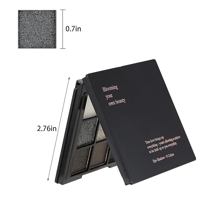 Boobeen 9 Colors Eyeshadow Palette - Matte and Shimmer Makeup, Highly Pigmented Creamy Eye Shadow Powder, Create a Neutral Eye Look, Long Wearing，Easy to Build Dramatic Glamour Looks