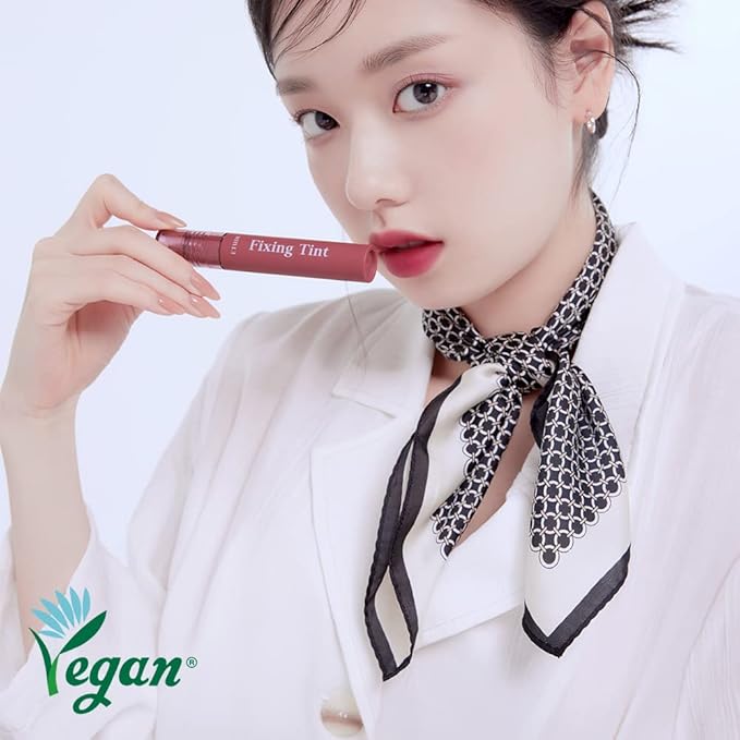 ETUDE Fixing Tint 4g | Long Lasting, High Pigmented Liquid Lipstick, Lip Stain, Waterproof, Lightweight matte finish, Full Coverage (#07 Cranberry Plum)