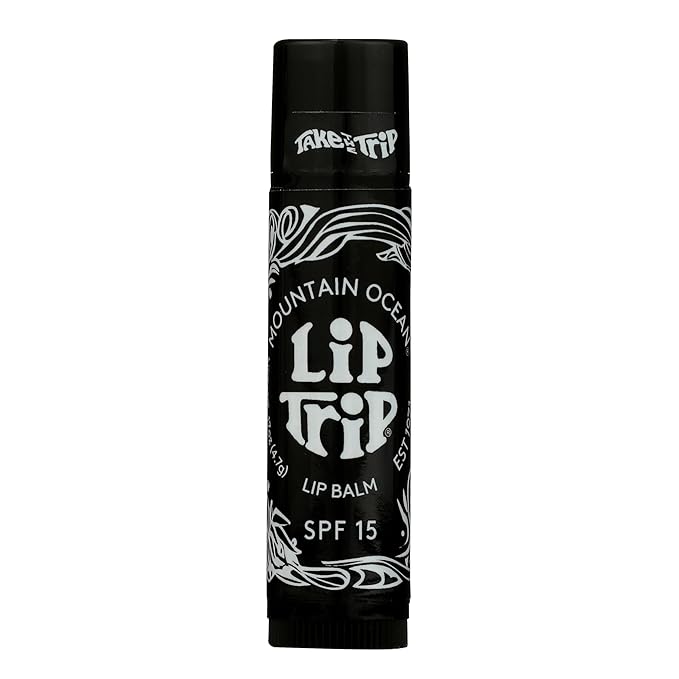 Mountain Ocean The Original Skin Trip SPF 15 Lip Balm, .17 Oz Tube, Maximum Protection, Hydrating Lip Moisturizer, with Lanolin, Beeswax & Coconut Oil (New Look, Same Formula)