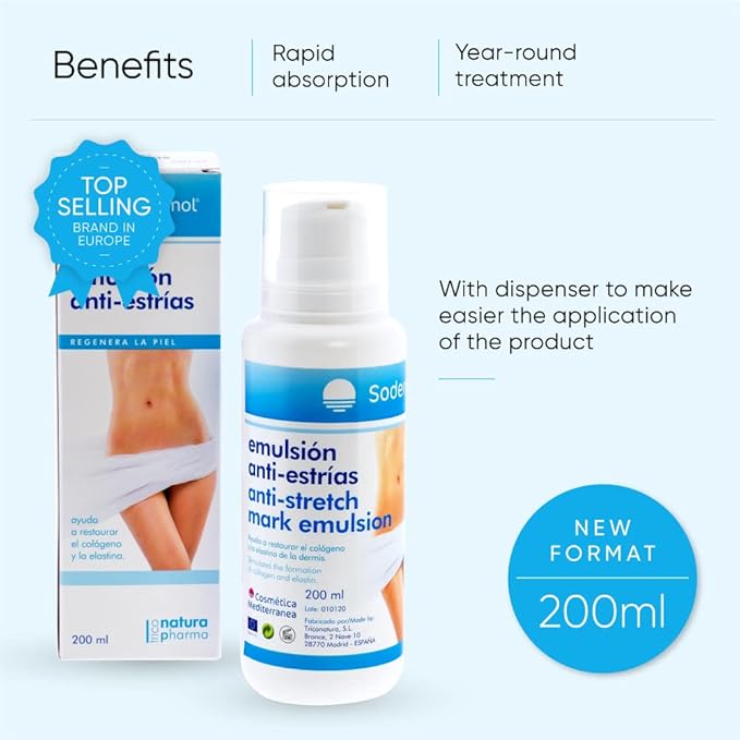 Anti-stretch mark cream ideal for pregnancy/Prevents scars/Regenerating