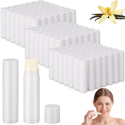 Demissle 300 Pcs Unlabeled Lip Balms Favors(Vanilla)