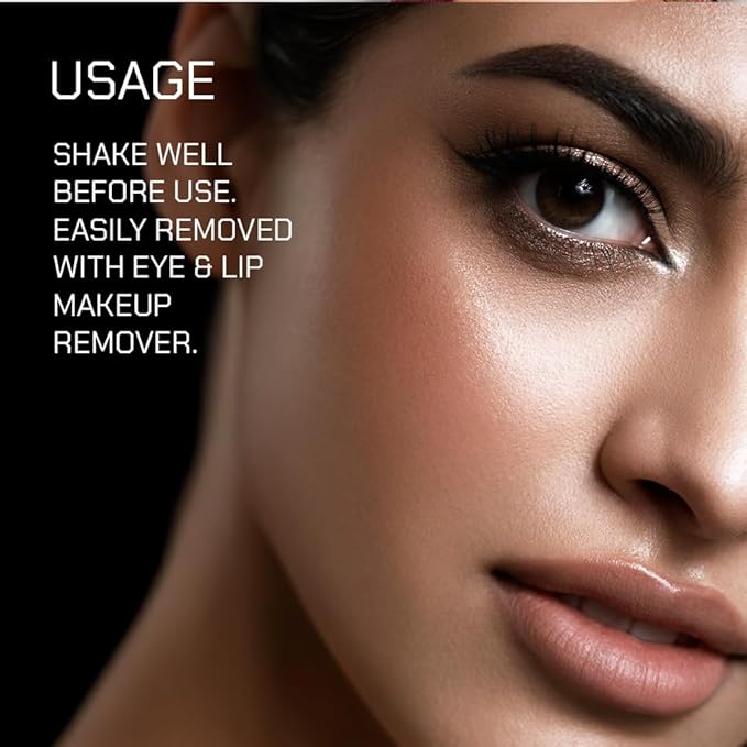 Radiant Professional Lineproof Eye Line - Pen Eyeliner with Flexible Tip Pen for a Long Lasting and Precise Outline - Smudge-Proof, Waterproof Liquid Black Eyeliner For Intense (01 Black)
