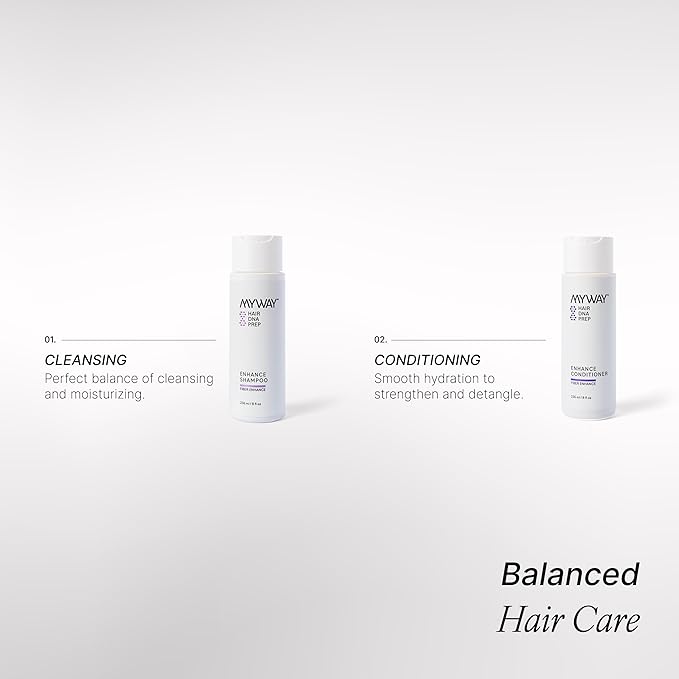 My Way Hair DNA Enhance Set – Volumizing Shampoo & Conditioner for Dry, Damaged Hair – Boosts Thickness, Repairs Breakage, Revives Shine – Paraben-Free, Color-Safe, Hydrating Hair Care Duo