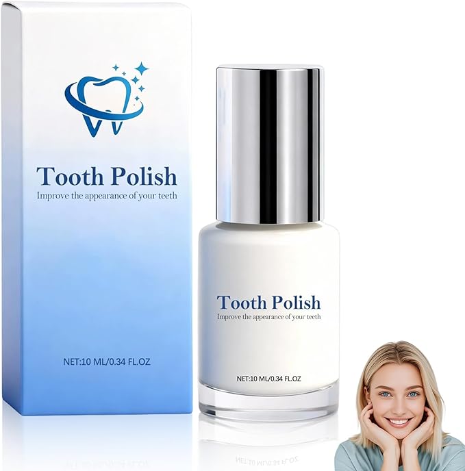 Tooth Polish, Tooth Whitening Paint, Cosmetic Tooth Polishing Liquid for Improving Tooth Appearance, Gentle Teeth Whitening Kit, Safe Formula & Long-Lasting Results