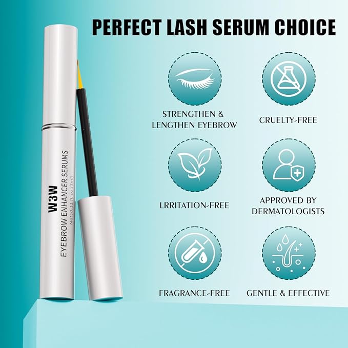 Lash Serum,Eyelash Growth Serum,Lash Enhancing Serum,Lash Boost Growth Serum,3 ML Lash Serum for Natural Longer, Fuller,and Thicker Lashes Brows,Plant Extracts No Irritating