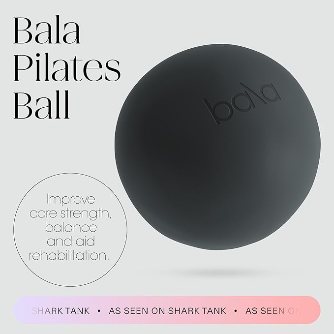 Bala Non-Weighted Exercise Ball - 8" Yoga Ball for Barre, Stretching, Strength & Core Training - Small Pilates Ball Workout Accessory with Mini Pump for Home Gym & Fitness Routines - 100% PVC