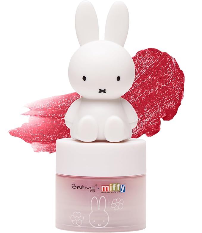 The Crème Shop Miffy Tinted Lip Balm with adorable Miffy cap, with Hyaluronic Acid and Murumuru to moisturize, soften and visibly improve chapped or dry lips - Amazing Apple