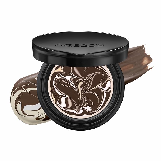 [MINI SIZE] AGE20'S Signature Essence Pact | 47N | Vegan Korean Cushion Foundation | Pack of 1 | Cream Foundation, Dewy & Glow Finish, Natural Coverage, SPF 50+ | 0.19 oz