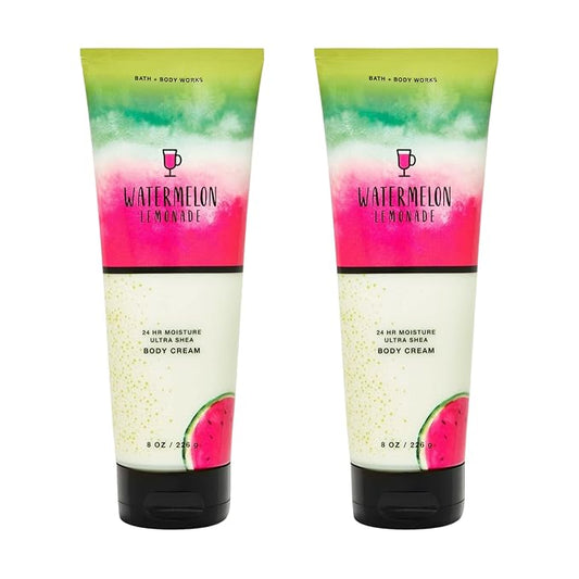 Bath and Body Works Gift Set of of 2 - 8 oz Body Cream - (Watermelon Lemonade)