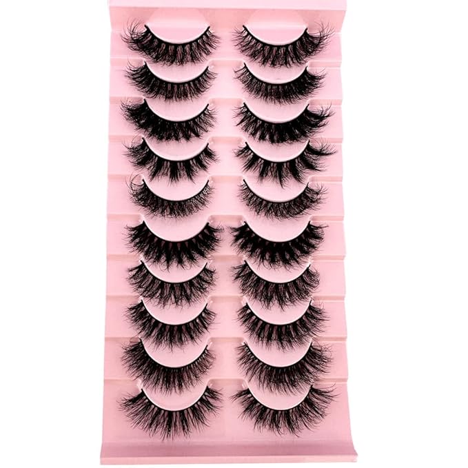 HBZGTLAD Soft Mink Eyelashes 3D Curl Winged End Eye Elongated Fake Lashes Thick Handmade Natural False Eyelash Messy Cross Lash Wholesale (G1-002)