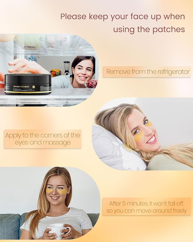 24k gold under-eye patches, 120